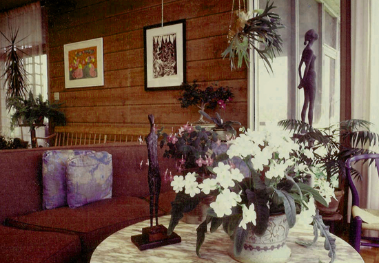 Living Room with flowers